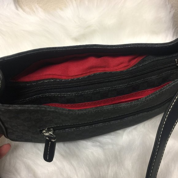 🌺Liz Claiborne Multi Compartment Black/Gray Purse - Picture 7 of 13